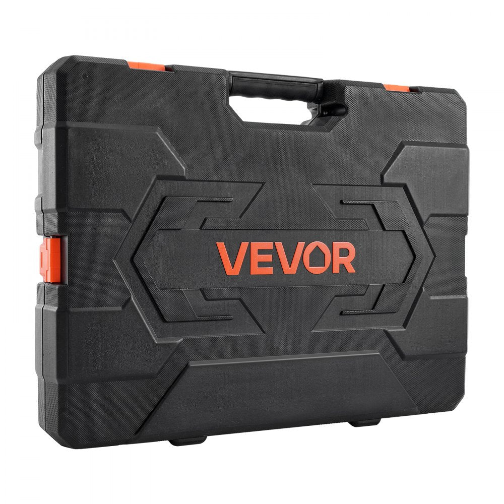 VEVOR Socket Set, 104 Pieces, 3/8 inch Drive Socket Tool Set, Metric Size from 6 to 24 mm, Deep and Standard, Mechanic Tool Kit with Storage Case, Chrome Plated CR-V Alloy Steel, for Automotive Repair