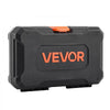 VEVOR Socket Set, 27 Pieces, 1/4 inch Drive Socket and Ratchet Set, SAE and Metric, Mechanic Tool Kit with Ratchet Wrench, Extension Bar and Storage Case, CR-V Alloy Steel, for Automotive Repair