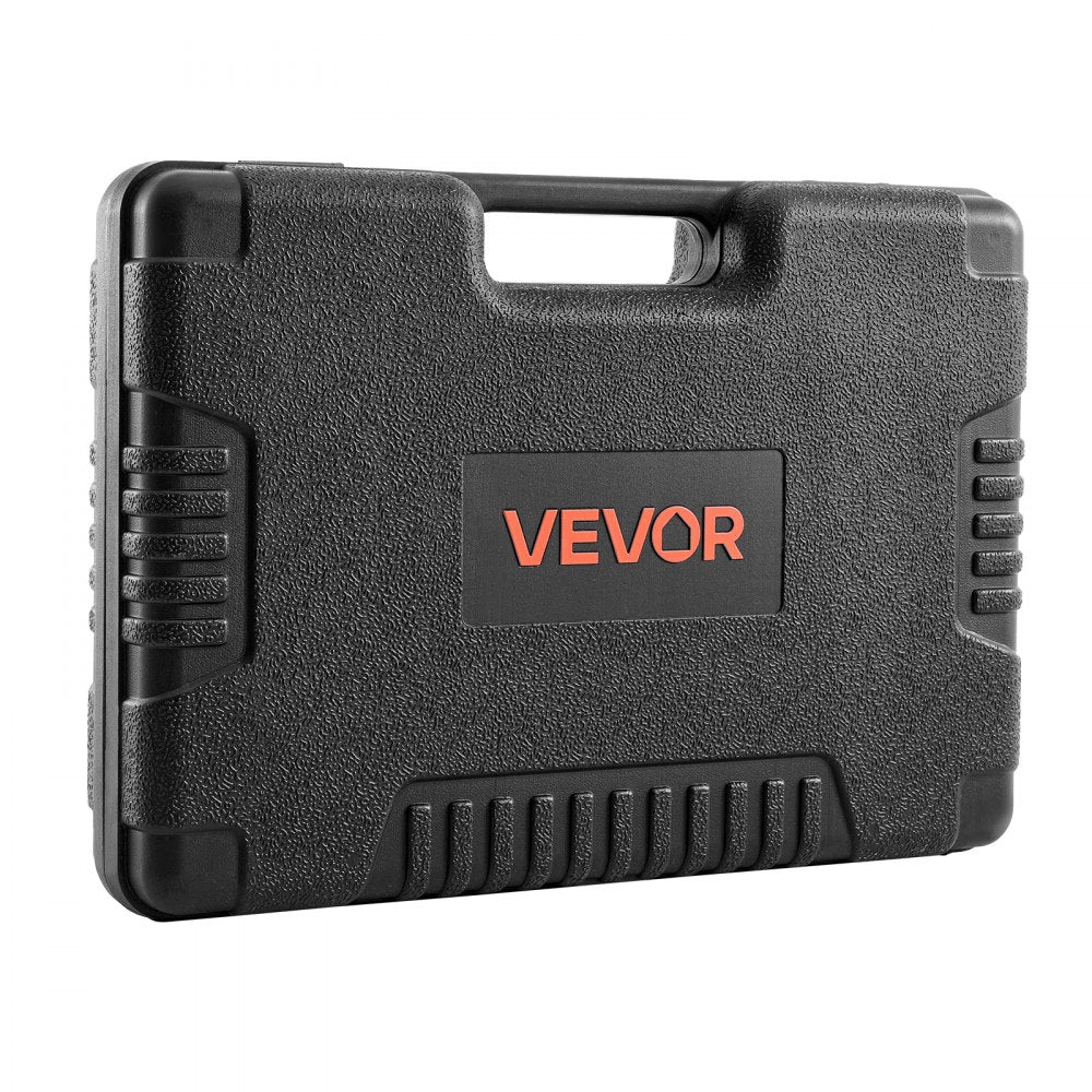 VEVOR Socket Set, 69 Pieces, 3/8 & 1/4 inch Drive Socket and Ratchet Set, SAE and Metric, Deep and Standard, Mechanic Tool Kit with Accessories and Storage Case, CR-V Alloy Steel, for Auto Repair