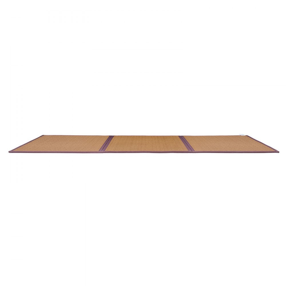VEVOR Japanese Tatami Mat, 80 x 39 in Foldable Handwoven Natural Rattan Tatami Mat, Non-Slip & Easily Cleaned Japanese Tatami Floor Mat, Summer Breathable Sleeping Mat for Meditation Yoga Relaxation