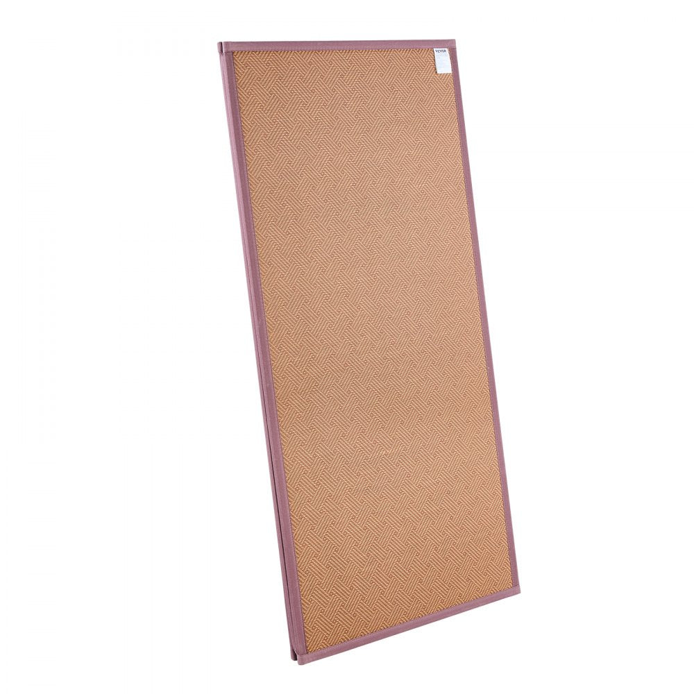 VEVOR Japanese Tatami Mat, 80 x 55 in Foldable Handwoven Natural Rattan Tatami Mat, Non-Slip & Easily Cleaned Japanese Tatami Floor Mat, Summer Breathable Sleeping Mat for Meditation Yoga Relaxation