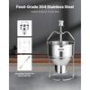 VEVOR Donut Depositor, Large Capacity Manual Donuts Dropper, 304 Stainless Steel Commercial Batter Dispenser, 6 Thicknesses Adjustment Doughnut Hopper with Stand, For Restaurant Cafe Bakery Kitchen