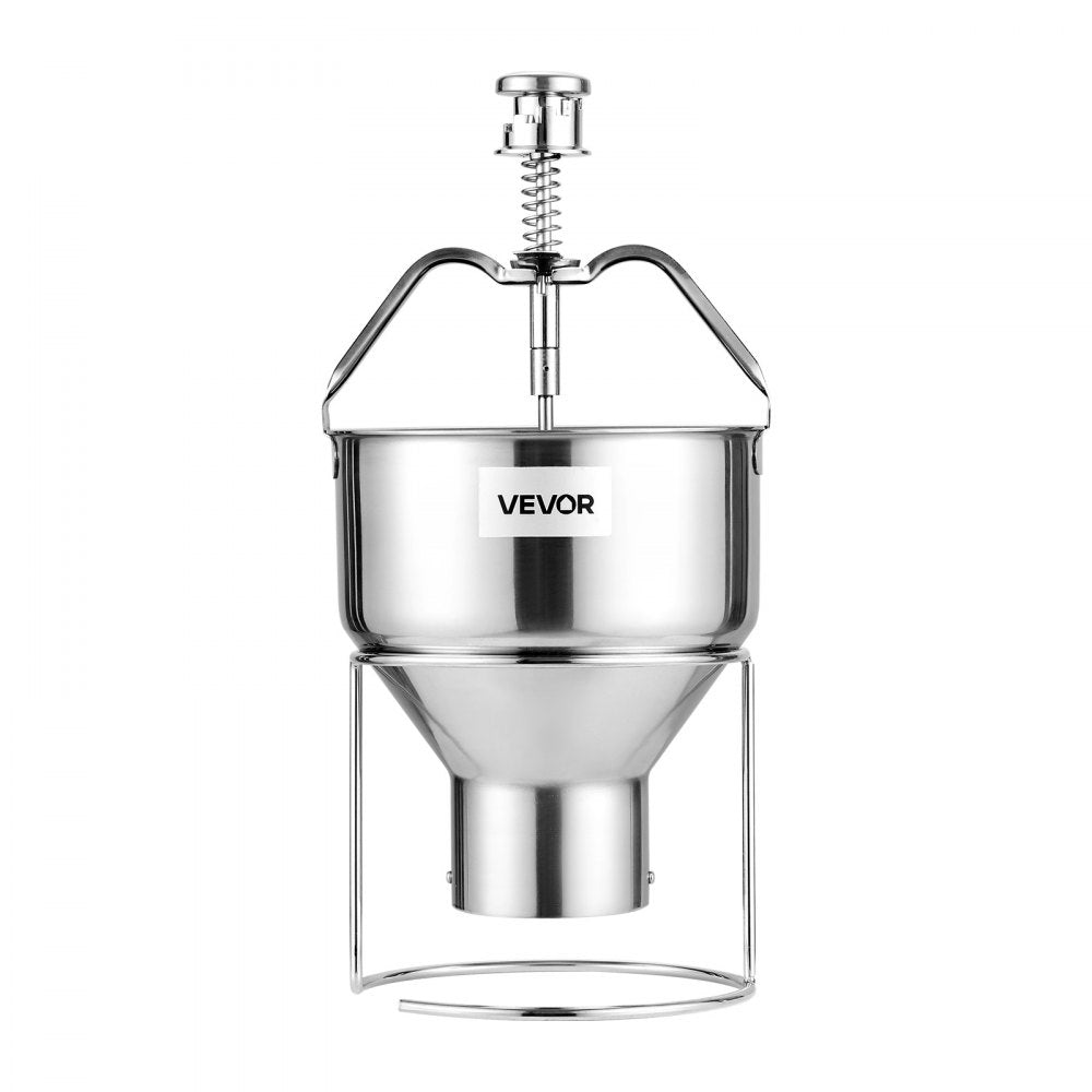 VEVOR Donut Depositor, Large Capacity Manual Donuts Dropper, 304 Stainless Steel Commercial Batter Dispenser, 6 Thicknesses Adjustment Doughnut Hopper with Stand, For Restaurant Cafe Bakery Kitchen