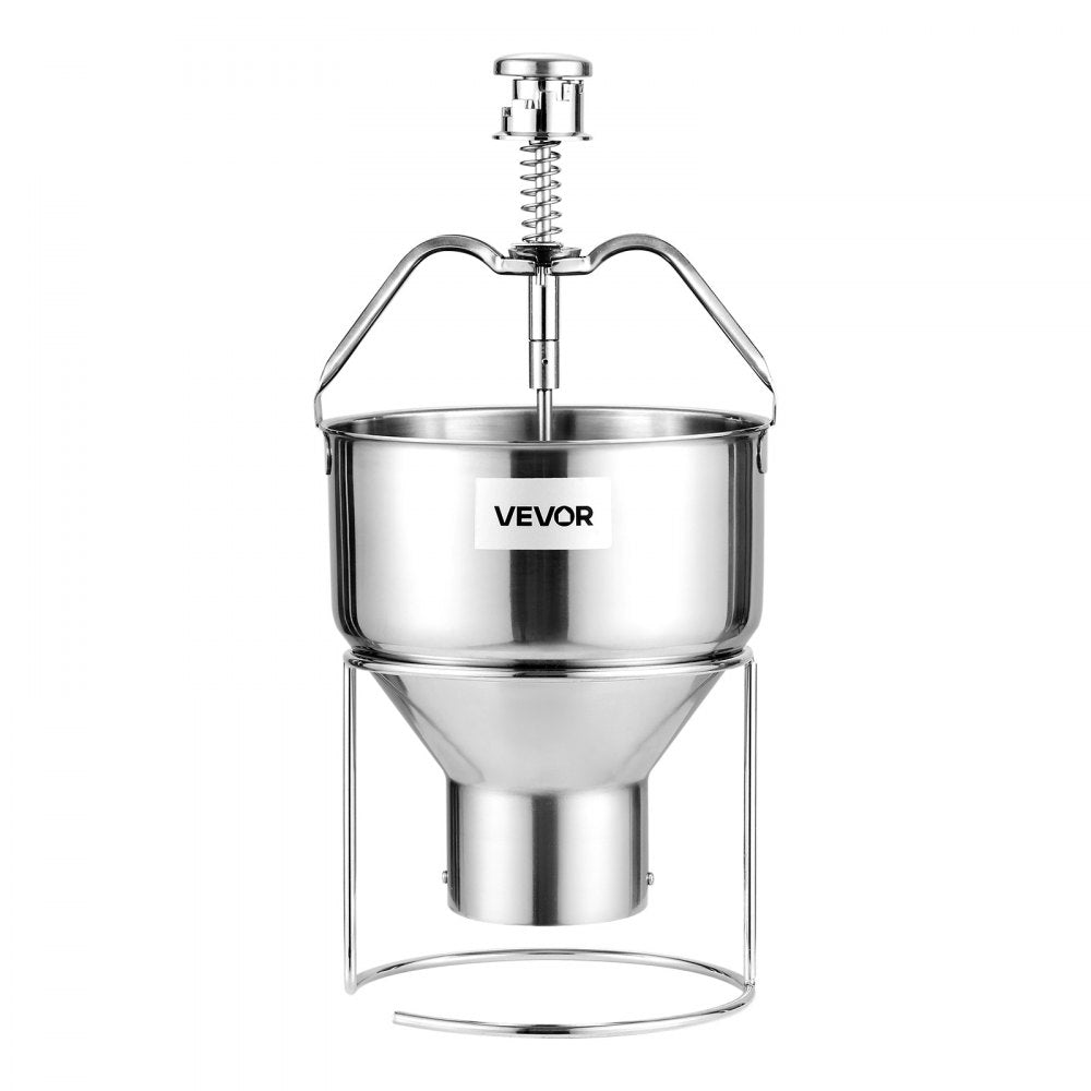 VEVOR Donut Depositor, Large Capacity Manual Donuts Dropper, 304 Stainless Steel Commercial Batter Dispenser, 6 Thicknesses Adjustment Doughnut Hopper with Stand, For Restaurant Cafe Bakery Kitchen
