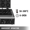 VEVOR 110V Commercial Waffle Donut Machine 6 Holes Double-Sided Heating 50-300℃, Electric Doughnut Maker 1550W, Non-stick Donut MakerTeflon-Coating for Professional Kitchen (Depth:0.55\",Dia:2.95\")