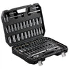 VEVOR Socket Set, 1/4" and 3/8" Drive Socket and Ratchet Set, 6-Point Socket Opening, 106 Pcs Tool Set SAE and Metric, Deep and Standard Sockets, 5/32-1 in, 5-19 mm, with Accessories, Storage Case