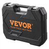 VEVOR Socket Set, 1/4" and 3/8" Drive Socket and Ratchet Set, 6-Point Socket Opening, 106 Pcs Tool Set SAE and Metric, Deep and Standard Sockets, 5/32-1 in, 5-19 mm, with Accessories, Storage Case