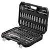 VEVOR Socket Set, 1/4" and 3/8" Drive Socket and Ratchet Set, 6-Point Socket Opening, 106 Pcs Tool Set SAE and Metric, Deep and Standard Sockets, 5/32-1 in, 5-19 mm, with Accessories, Storage Case