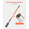 VEVOR Trench Shovel, 4 in Blade Heavy-Duty Trenching Shovel, Narrow Spade Trench Digger with Fiberglass Handle and Non-Slip Grip, for Gardening, Digging Holes, Trenching, and Planting, 56 in Long