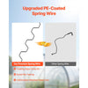 VEVOR Greenhouse Spring Wire and Lock Channel, 10 Packs 6.56 ft PVC-Coated Wiggle Wire & Aluminum Alloy Channel Bundle Kit with Included Screws, 0.05 in Thickened, Poly Film & Shade Cloth Attachments