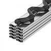 VEVOR Greenhouse Spring Wire and Lock Channel, 20 Packs 6.56 ft PVC-Coated Wiggle Wire & Aluminum Alloy Channel Bundle Kit with Included Screws, 0.05 in Thickened, Poly Film & Shade Cloth Attachments
