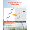 VEVOR Greenhouse Spring Wire and Lock Channel, 30 Packs 6.56 ft PVC-Coated Wiggle Wire & Aluminum Alloy Channel Bundle Kit with Included Screws, 0.05 in Thickened, Poly Film & Shade Cloth Attachments