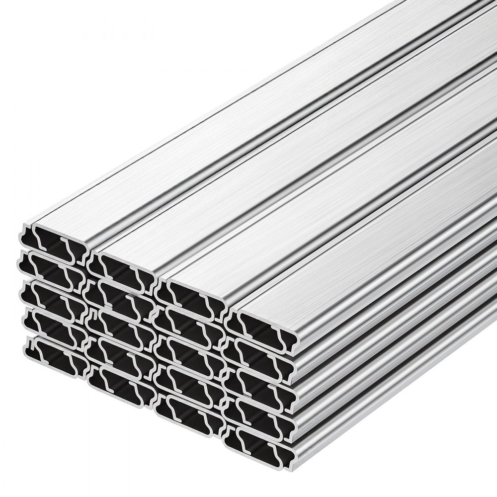 VEVOR Greenhouse Spring Wire and Lock Channel, 40 Packs 6.56 ft PVC-Coated Wiggle Wire & Aluminum Alloy Channel Bundle Kit with Included Screws, 0.05 in Thickened, Poly Film & Shade Cloth Attachments