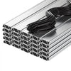 VEVOR Greenhouse Spring Wire and Lock Channel, 50 Packs 6.56 ft PVC-Coated Wiggle Wire & Aluminum Alloy Channel Bundle Kit with Included Screws, 0.05 in Thickened, Poly Film & Shade Cloth Attachments