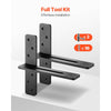 VEVOR T Shelf Brackets 2 Pcs, 200 lbs/90 kg Weight Capacity, 12x2.89x12 in / 304.8x73.5x304.8 mm, Solid Steel Heavy Duty Brackets for Shelves, Countertop Support Floating Bracket Hardware with Screws