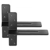VEVOR T Shelf Brackets 2 Pcs, 200 lbs/90 kg Weight Capacity, 12x2.89x12 in / 304.8x73.5x304.8 mm, Solid Steel Heavy Duty Brackets for Shelves, Countertop Support Floating Bracket Hardware with Screws