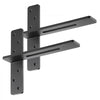 VEVOR T Shelf Brackets 2 Pcs, 200 lbs/90 kg Weight Capacity, 16x2.89x12 in / 406.4x73.5x304.8 mm, Solid Steel Heavy Duty Brackets for Shelves, Countertop Support Floating Bracket Hardware with Screws