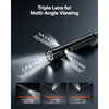 VEVOR Triple Lens Endoscope with 32.8FT Newly Ultra-Rigid Cable, Industrial Borescope with Light, 5" HD IPS Screen, 8 + 2 Lights, 8X Zoom, 5000mAh, IP67 Waterproof Snake Camera for Auto, Plumbing