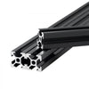 VEVOR 10PCS 2020 Aluminum Extrusion Profile, 23.62 Inch 600 mm, T Slot European Standard Anodized Linear Rail, High-Strength Extruded Aluminum Rail, for 3D Printer Parts and CNC DIY Workbench, Black