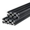 VEVOR 6PCS 3030 Aluminum Extrusion Profile, 78.74 Inch 2000 mm, T Slot European Standard Anodized Linear Rail, High-Strength Extruded Aluminum Rail, for 3D Printer Parts and CNC DIY Workbench, Black