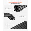 VEVOR 2PCS 4080 Aluminum Extrusion Profile, 19.69 Inch 500 mm, T Slot European Standard Anodized Linear Rail, High-Strength Extruded Aluminum Rail, for 3D Printer Parts and CNC DIY Workbench, Black