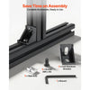 VEVOR 4PCS 4040 Aluminum Extrusion Profile, 15.75 Inch 400 mm, T Slot European Standard Anodized Linear Rail, High-Strength Extruded Aluminum Rail, for 3D Printer Parts and CNC DIY Workbench, Black