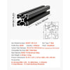 VEVOR 4PCS 4040 Aluminum Extrusion Profile, 15.75 Inch 400 mm, T Slot European Standard Anodized Linear Rail, High-Strength Extruded Aluminum Rail, for 3D Printer Parts and CNC DIY Workbench, Black