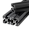 VEVOR 4PCS 4040 Aluminum Extrusion Profile, 78.74 Inch 2000 mm, T Slot European Standard Anodized Linear Rail, High-Strength Extruded Aluminum Rail, for 3D Printer Parts and CNC DIY Workbench, Black