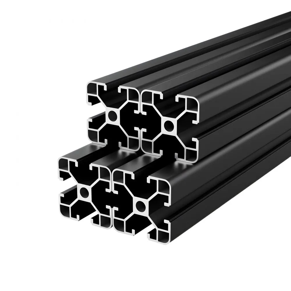 VEVOR 4PCS 4040 Aluminum Extrusion Profile, 78.74 Inch 2000 mm, T Slot European Standard Anodized Linear Rail, High-Strength Extruded Aluminum Rail, for 3D Printer Parts and CNC DIY Workbench, Black