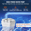 VEVOR Utility Sink Pump, 1/3 HP, 120-Volt, 1750 GPH Flow, 18 ft Head, Under-Sink Sump Pump System with Copper Wire Motor, Heavy-Duty Utility/Laundry Sink Pump, Drain Pump with 1-1/2" Outlet, White