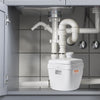 VEVOR Utility Sink Pump, 1/3 HP, 120-Volt, 1750 GPH Flow, 18 ft Head, Under-Sink Sump Pump System with Copper Wire Motor, Heavy-Duty Utility/Laundry Sink Pump, Drain Pump with 1-1/2" Outlet, White