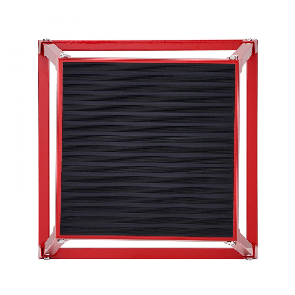 VEVOR Plyometric Jump Box, 12 Inch Plyo Box, Steel Plyometric Platform and Jumping Agility Box, Anti-Slip Fitness Exercise Step Up Box for Home Gym Training, Conditioning Strength Training, Red