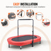VEVOR Kids Trampoline, 56x36 inch Indoor Outdoor Trampoline, Foldable Mini Trampoline with Handle, Rebounder Trampoline for Toddlers, Birthday Gift for 3+ Years Children, Boys Girls for Fun, Red