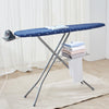 VEVOR Ironing Board with Bottom Storage Tray, Thickened 4 Layers Iron Board with Heat Resistant Cover and 100% Cotton Cover, 10 Adjustable Heights Ironing Board for Home Laundry Room Use (Size 55x15)