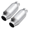 VEVOR Universal Catalytic Converter, 2.5 Inch Inlet/Outlet, 2 Pack High Flow Car Catalytic Converter with O2 Port, Direct Replacement, Stainless Steel Material, for Quick Exhaust Gas Purification
