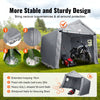 VEVOR Outdoor Storage Shed, 10 x 10 ft Portable Storage Tent with Roll-up Door, Waterproof Canopy Shed Shelter, Heavy Duty Frame, Patio Garage Carport for Motorcycle, Lawn Mower, Bike, Grey