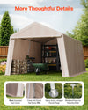 More thoughtful details (extended tarp, elastic balls, ground pegs, nails)