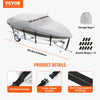 VEVOR Boat Cover, 17'-19' Trailerable Waterproof Boat Cover, 600D Marine Grade PU Oxford, with Motor Cover and Buckle Straps, for V-Hull, Tri-Hull, Runabout, Bass Boat, Fish Ski Boat, Grey