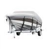 VEVOR Boat Cover, 17'-19' Trailerable Waterproof Boat Cover, 600D Marine Grade PU Oxford, with Motor Cover and Buckle Straps, for V-Hull, Tri-Hull, Runabout, Bass Boat, Fish Ski Boat, Grey