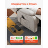 VEVOR Battery Pack for Reclining Furniture, 2500 mAh Rechargeable Recliner Battery Pack, with Universal 2-Pin Connection and LED Display Screen, for Electric Recliner, Sofa, Couch, and Lift Chair