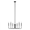 VEVOR 6-Light Chandelier, Black Farmhouse Chandelier, Adjustable Height, Dining Room Hanging Light Fixture for Ceilings, Modern Chandelier for Bedroom, Foyer, Hall, Kitchen, Living Room and Entryway