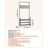 VEVOR Hall Tree, 72 in Coat Rack with Shoe Bench, Freestanding 2-Tier Shoe Rack Storage Organizer with Hooks, Hanging Rod and Wire Shelf, Steel Frame Entrance Coat Holder for Entry, Bedroom, Closet