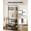 VEVOR Hall Tree, 70.9 in Coat Rack with Shoe Storage, Freestanding 4-Tier Shoe Rack Organizer with Hooks, Side Pocket and Wire Shelf, Steel Frame Entrance Coat Holder for Entryway, Bedroom, Closet