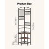 VEVOR Corner Hall Tree, 71.3 in Coat Rack with Hooks, Top Shelf & Steel Frame, Freestanding Clothes Shoes Rack Storage Organizer with Anti-Tip Set, Adjustable Non-Slip Feet for Entrance Closet Office