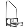 VEVOR RV Steps with Handrail, 2 Steps, 660 lbs Load Capacity, Heavy Duty Outdoor RV Stairs with Non-Slip Mat for Elderly and Pets, Portable Stairs for Hot Tub, Camper, Mobile Home, Porch, Pool, SPA