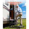 VEVOR RV Steps with Dual Handrails, 3 Steps, 660 lbs Load Capacity, Heavy Duty Outdoor RV Stairs with Non-Slip Mat for Elderly/Pets, Portable Stairs for Hot Tub, Camper, Mobile Home, Porch, Pool, SPA