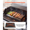 VEVOR Carbon Steel Griddle 24x16 inch Flat Top Pre-Seasoned Plate Handle, for BBQ Eggs Burger, Even Heat Distribution, Non-Stick Portable Rectangular Family Cookware for Outdoor Gas Grill/Stove, Oven