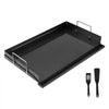 VEVOR Carbon Steel Griddle 24x16 inch Flat Top Pre-Seasoned Plate Handle, for BBQ Eggs Burger, Even Heat Distribution, Non-Stick Portable Rectangular Family Cookware for Outdoor Gas Grill/Stove, Oven