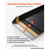 VEVOR Carbon Steel Griddle 25x16 inch Flat Top Pre-Seasoned Plate Handle, for BBQ Eggs Burger, Even Heat Distribution, Non-Stick Portable Rectangular Family Cookware for Outdoor Gas Grill/Stove, Oven