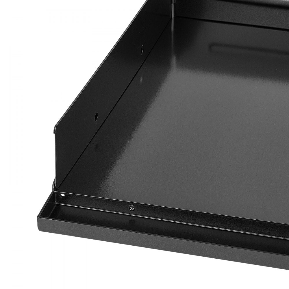 VEVOR Carbon Steel Griddle 25x16 inch Flat Top Pre-Seasoned Plate Handle, for BBQ Eggs Burger, Even Heat Distribution, Non-Stick Portable Rectangular Family Cookware for Outdoor Gas Grill/Stove, Oven